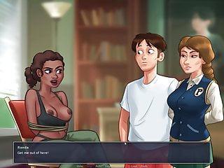 Sommerfreuden Stiefmutter mit hängenden Hängetitten wichst im Auto